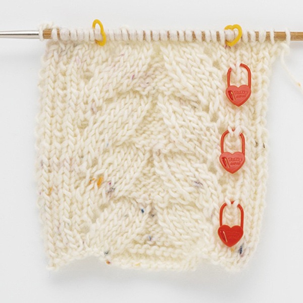 編み物用品 『段かぞえマーカー 小 ハート ホワイト AC-084』 Tulip