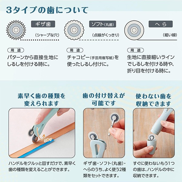 しるし付け 『グリップフィット 3in1ルレット 21-517』 Clover