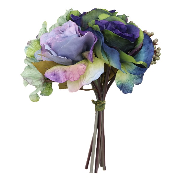 造花 シルクフラワー 『ローズ&ハイドレンジャブーケ ブルー