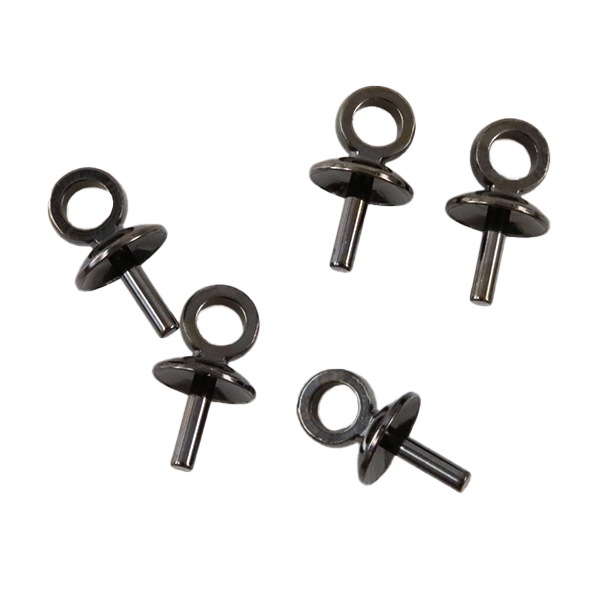 手芸金具 『ヒートン 4皿針芯 ブロンズ 5個』 ビーズ,金具・留め