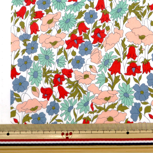 【数量5から】 生地 『LIBERTY リバティプリント タナローン ポピー・アンド・デイジー 3632104-LAE』 Liberty Japan  リバティジャパン-ユザワヤ公式ネットショップ