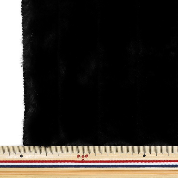 生地 『ストライプファー カットクロス ブラック 約70cm×100cm C-SW-3