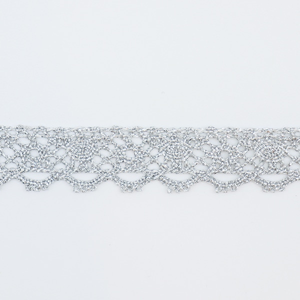 数量5から】 レースリボンテープ 『ラメトーション シルバー 21023S