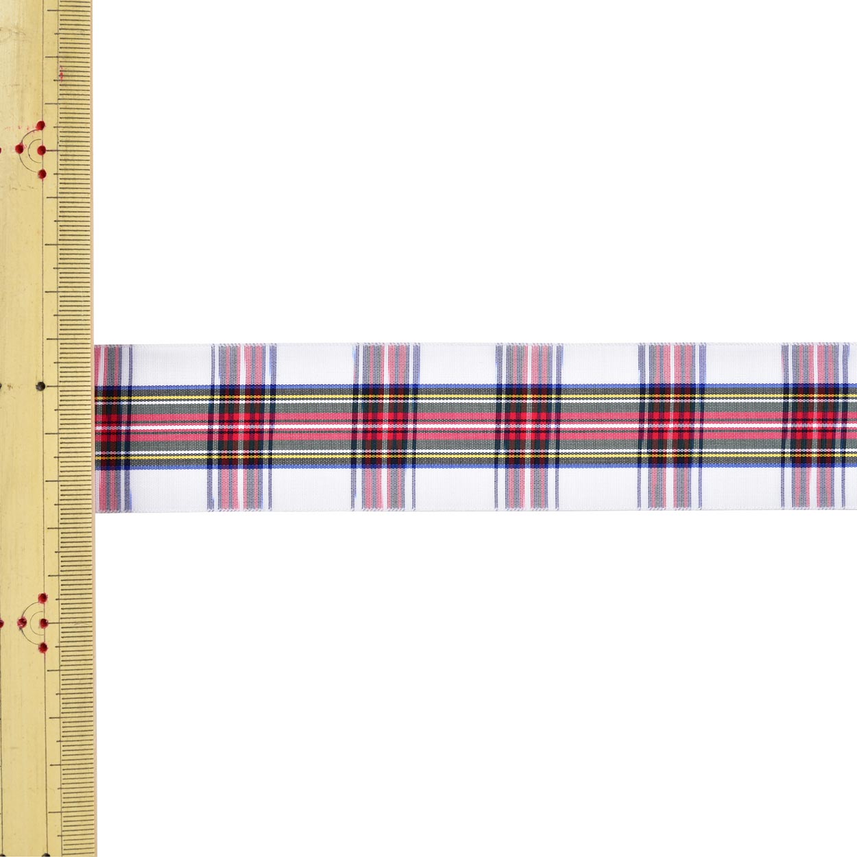 数量5から】 リボン 『チェックリボン 幅約3.6cm 1番色 7803-1』 服飾