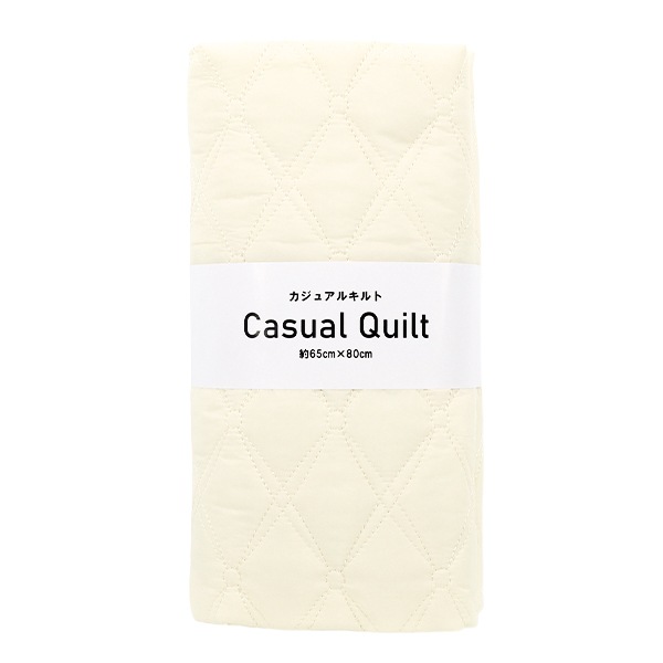 生地 『カジュアルキルトカットクロス ひし形 約65×80cm ホワイト CQ