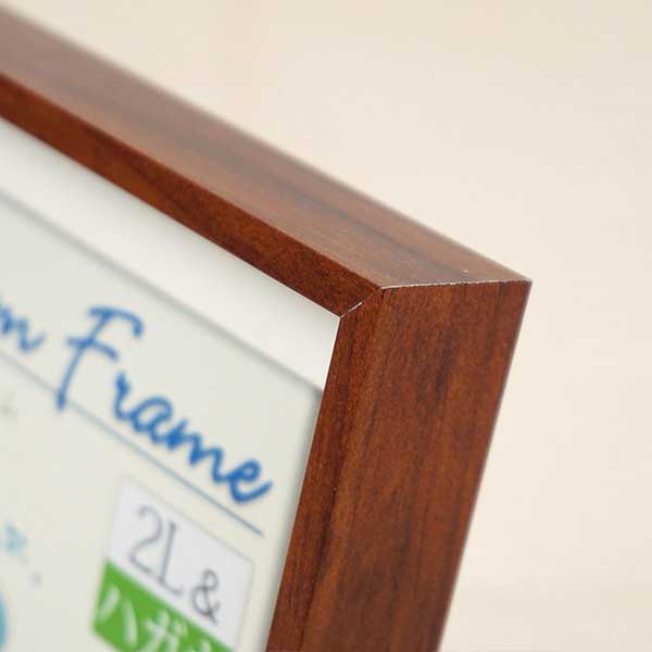 額 『スリムフレーム L&チェキ ブラウン』 画材・文具,額| ホビー材料