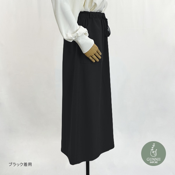 スカート 『アウトポケットストレートスカート ブラック SA00113-50-BK