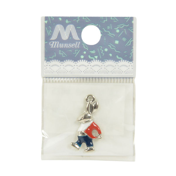 手芸金具 『エポ入りチャーム ウサギ シルバー #025』 ビーズ