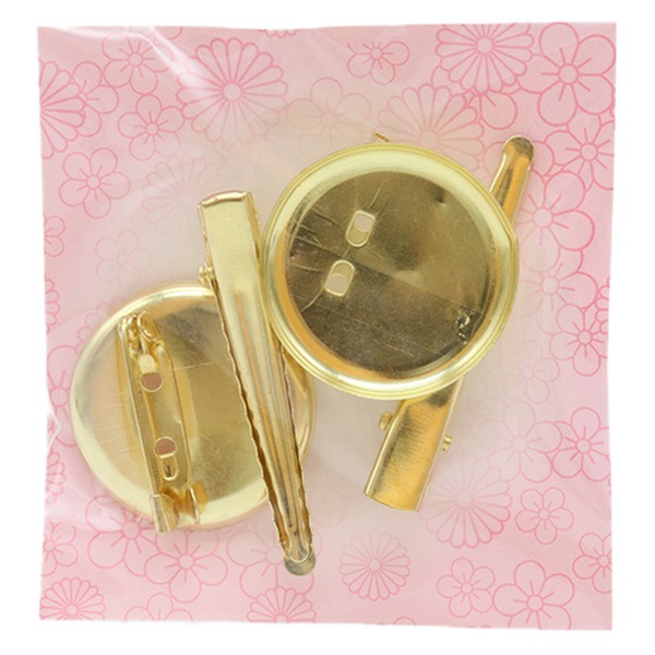 アクセサリー金具 『2WAYクリップ 3cm ゴールド 2個入り』 寺井 手芸