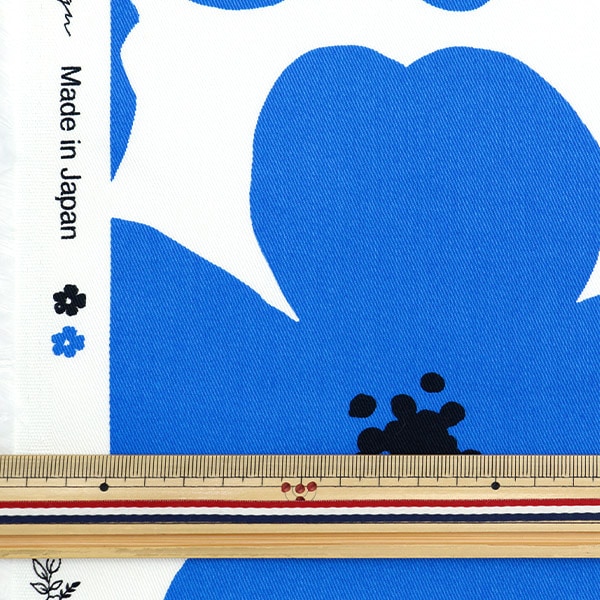 数量5から】 生地 『ツイル アネモネガーデン ブルー TWFLANE-BL