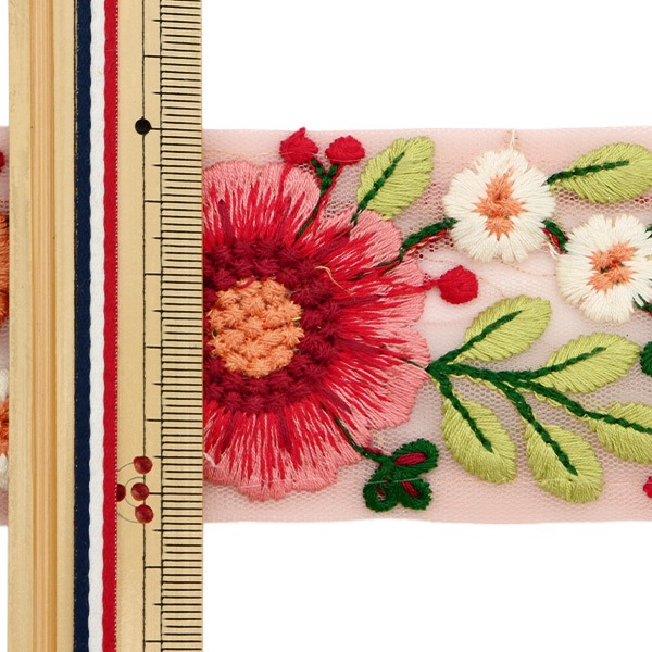 【数量5から】 手芸ブレード 『2022 インド刺繍ブレード レッド 43961A』 服飾,ブレード,インド刺繍ブレード(リボン)| ホビー ...