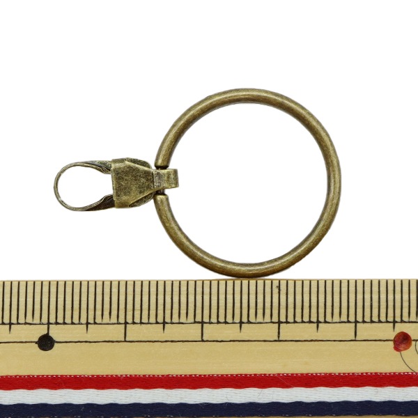 ファスナーチャーム 『ファスナーデコラ リングタイプ 大 アンティック