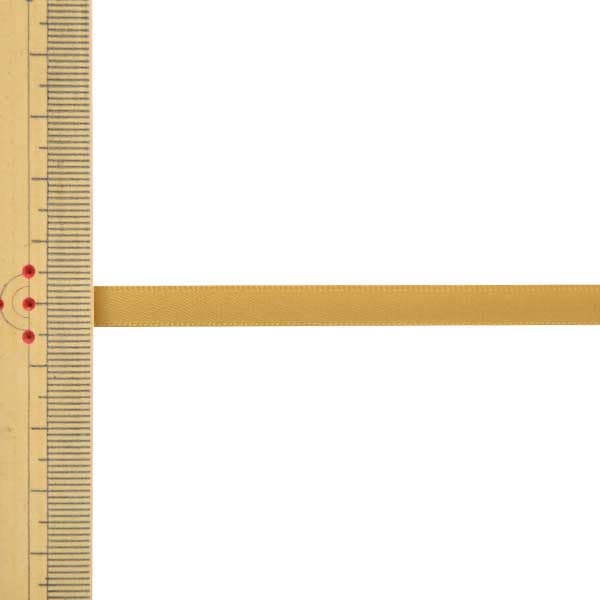 リボン 『1反売り 両面サテンリボン 幅約6mm×約10m巻 黄土色』 服飾