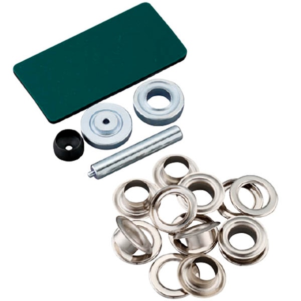 レザー金具 『両面ハトメキット 12mm ニッケル 7組 51303』 工芸,皮革