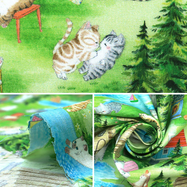 数量5から】 生地 『60ローンデジタルプリント 22fabric サウナ