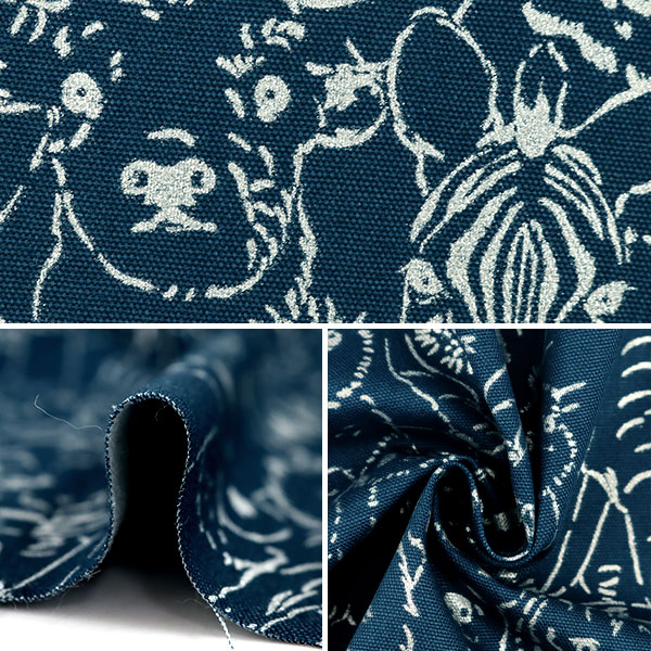 現品限り】【数量5から】 生地 『抗菌・防臭加工オックス アニマル柄