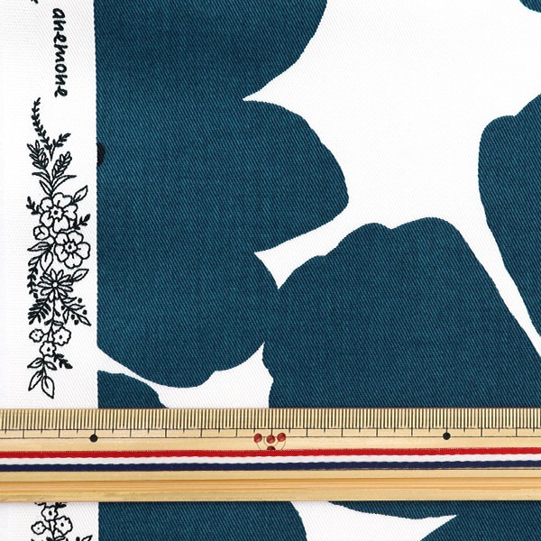 ファブリックパネル　アネモネ　オーダー用生地見本 数量5から】 生地 『ツイル アネモネガーデン ネイビー TWFLANE-NV