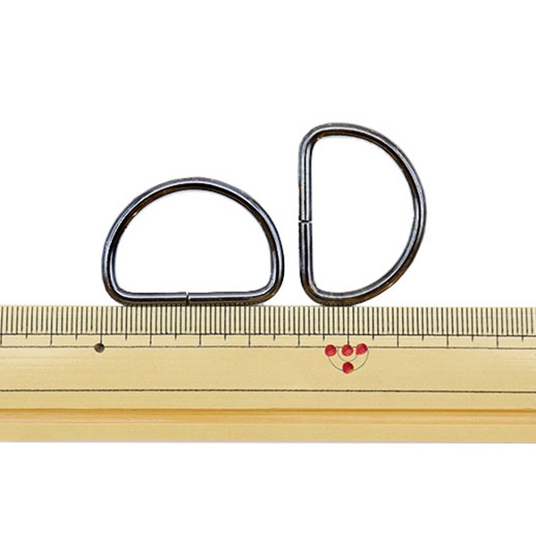 レザー金具 『Dカン 黒ニッケル 30mm 2個入り』 工芸,皮革,金具,Dカン