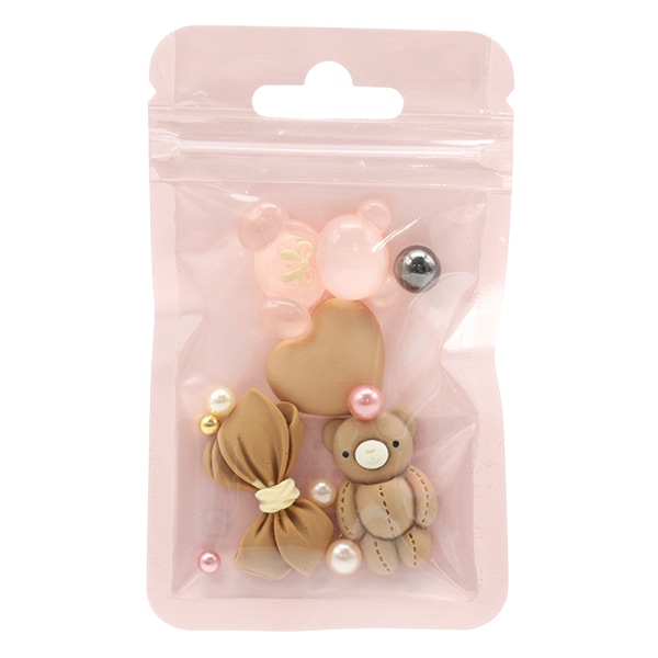 手芸パーツ 『デコパーツミックス M ブラウン DW-02』 KIYOHARA 清原