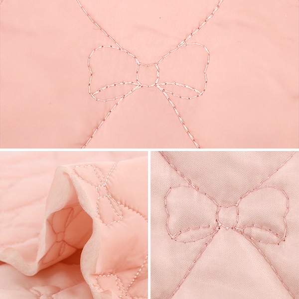 生地 『カジュアルキルト リボン 大 カットクロス 約65×80cm ピンク CQ