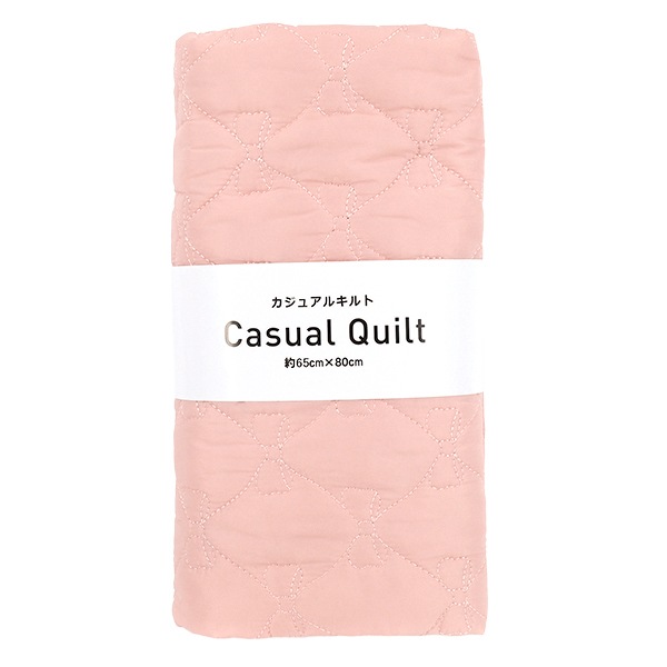 生地 『カジュアルキルト リボン 大 カットクロス 約65×80cm ピンク CQ
