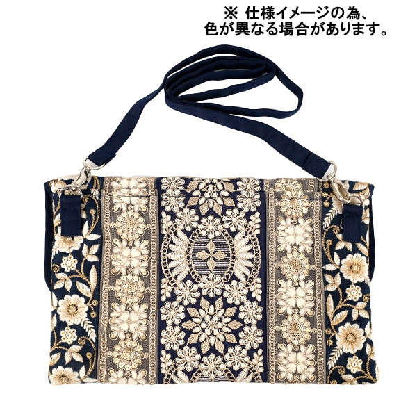 バッグ 『インド刺繍クラッチバッグ 約横30×縦18cm ICB-05』 生活雑貨
