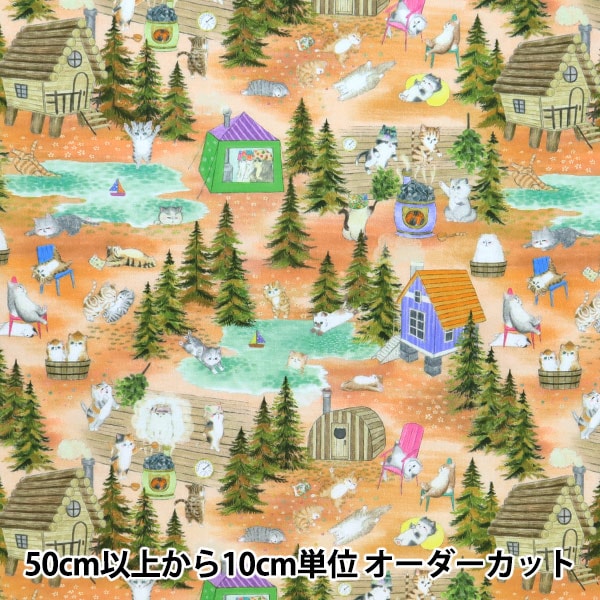 数量5から】 生地 『60ローンデジタルプリント 22fabric フラワー