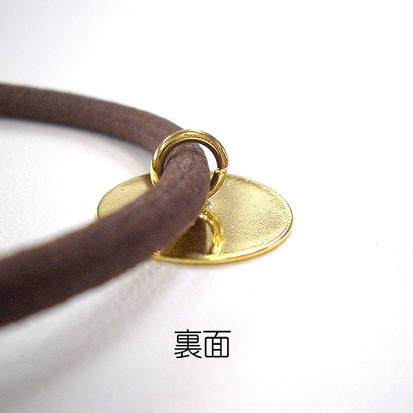 ビーズセール】 アクセサリー素材 『15mm皿付ヘアゴム (茶ゴム) 黒色