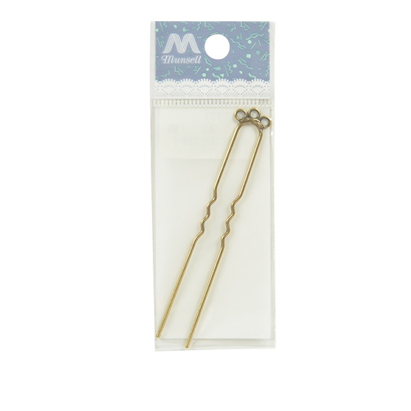 手芸金具 『かんざし 3個カン付き 79mm アンティークゴールド 1個入り