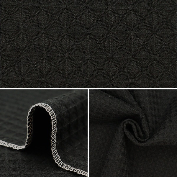 数量5から】 生地 『ワッフル ブラック WAFFLE-T-BK』 生地,柄から探す