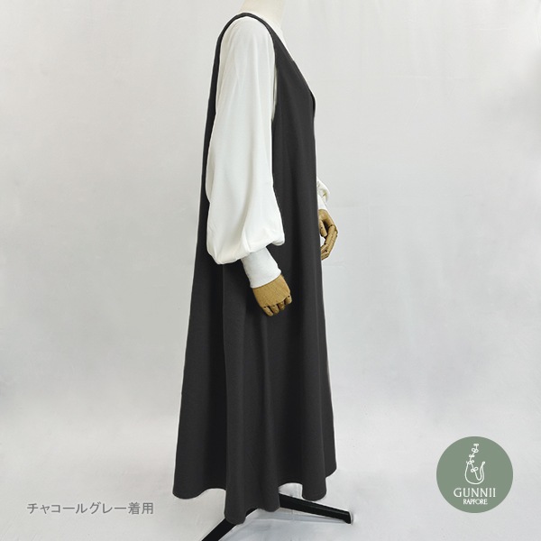 ワンピース 『WT2WAYジャンパースカート チャコールグレー SA00704-40