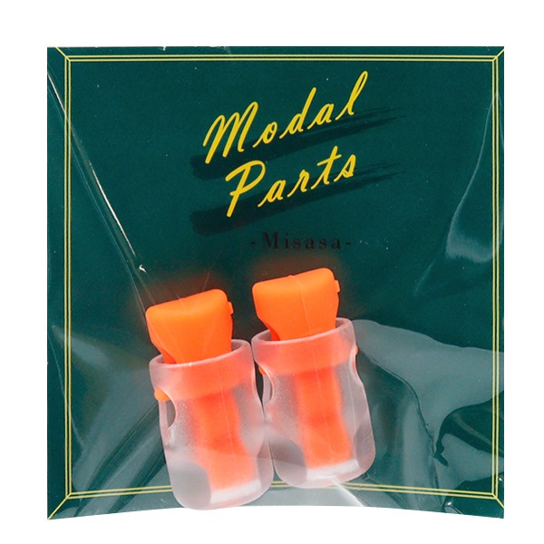 手芸パーツ 『シリコンコードストッパー 2個入り オレンジ MP-7611