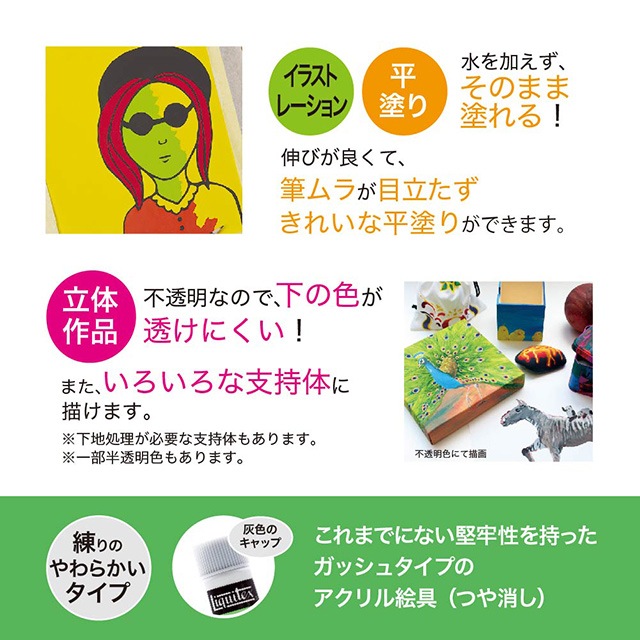 アクリルガッシュ リキテックス ターナー 他 芸大 美大