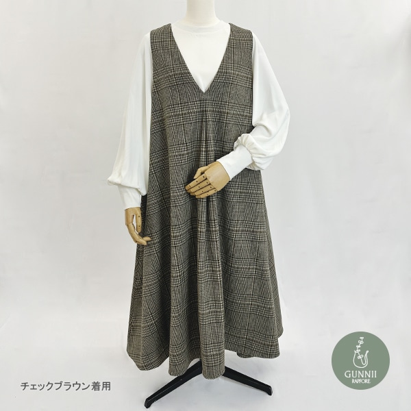 ワンピース 『WT2WAYジャンパースカート チャコールグレー SA00704-40