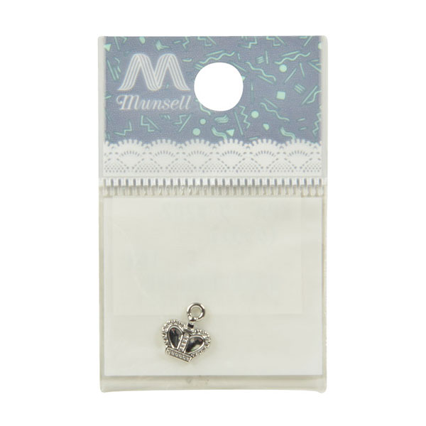 No. 2971 ガラス ダイヤ 金属 チャーム パーツ 40個 手芸金具 『チャーム 王冠 シルバー #202』 ビーズ,ビーズ金具