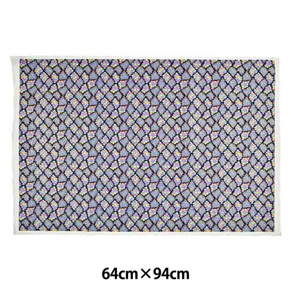 大正ロマン　縮緬　友禅 ちりめん 生地 友禅 大正ロマンの大柄な花柄 緑 YS04-03 10cm 髪飾りや