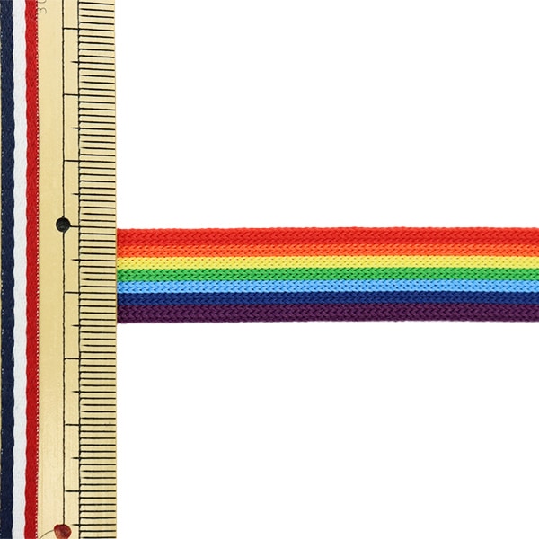 数量5から】 手芸用テープ 『レインボーニット 幅約1.4cm 001番色 114