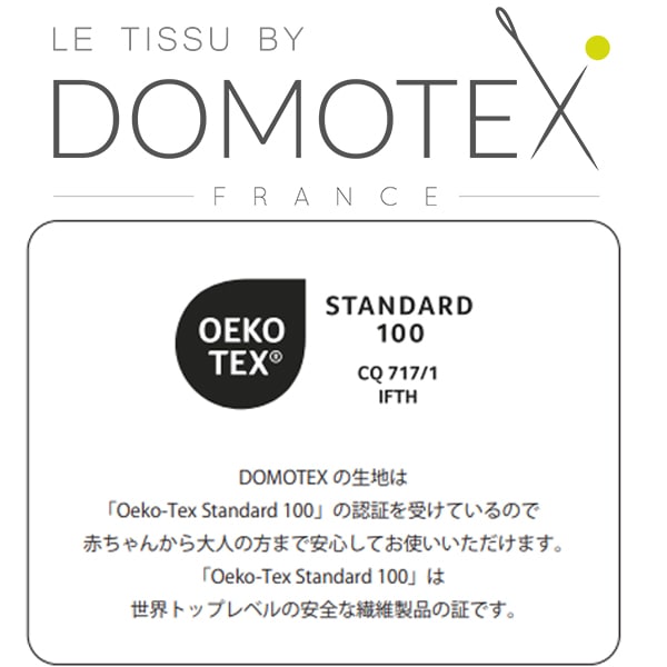 フランス輸入　DOMOTEX ジャージ生地　アルファベット　マスクにも✨ 数量5から】 生地 『DOMOTEX ジャージー マリン細 サックス×ベージュ