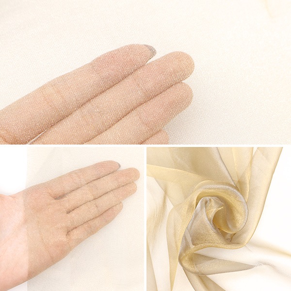 数量5から】 『トゥインクルオーガンジー ゴールド KOG6140-09GD