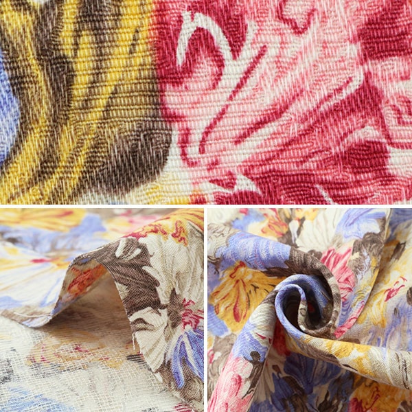 ダマスクジャガード/綿100%/YUWA/1.45m/Y-708 ダマスクジャガード 綿麻 エアータンブラー仕上げ Damask