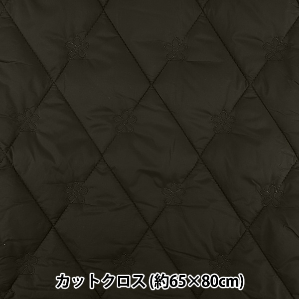 生地 『カジュアルキルトカットクロス ひし形 約65×80cm ブラック CQ