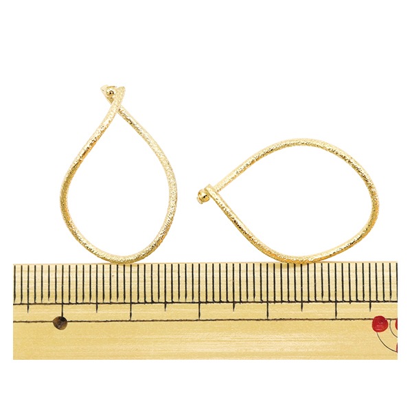 手芸金具 『メタルフープ 小 27×18mm ゴールド 271/0292』 ビーズ 