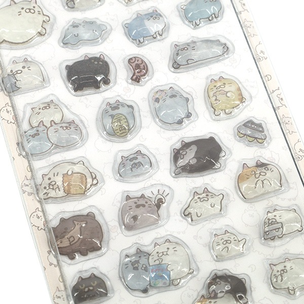 ぷっくりシール『ごろねこサミット ぷくぷくジュエリーシールD』 画材