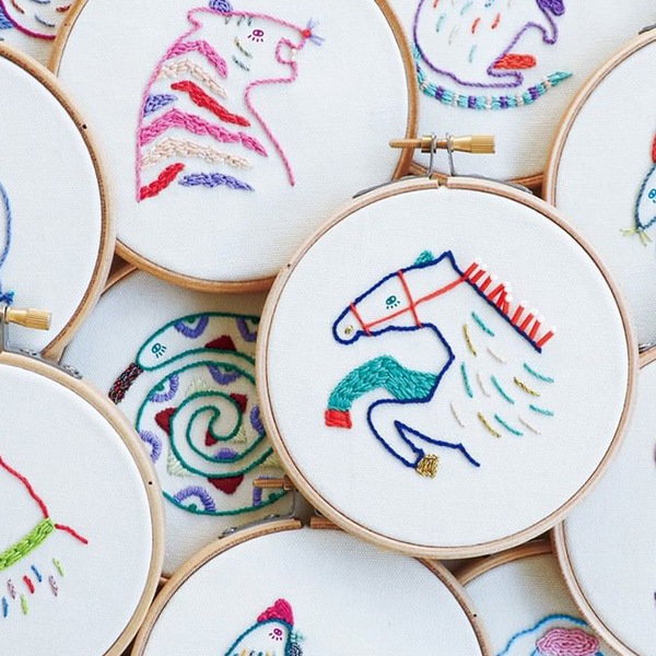 knosis キャップ 蛇刺繍 刺しゅうキットセール】刺しゅうキット 『nuie 刺繍キット 動物園