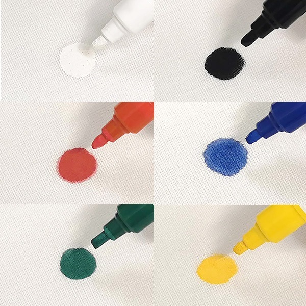 布用マーカー 『布描きしましょIII 6色 Aセット 223-6A』 MARVY