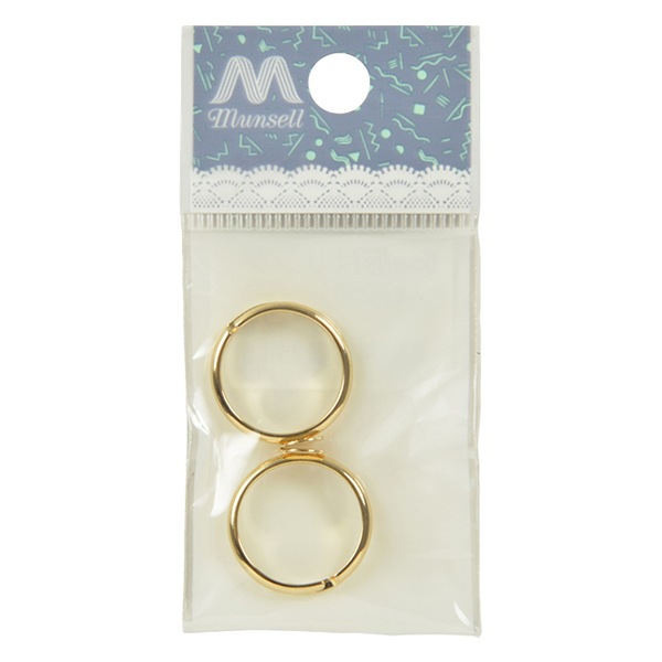 手芸金具 『板リング ゴールド 6mm 2個入り #9050』 ビーズ,ビーズ金具