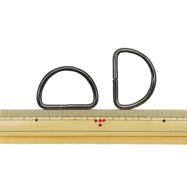 レザー金具 『Dカン 黒ニッケル 40mm 2個入り』 工芸,皮革,金具,Dカン