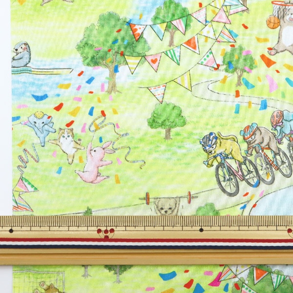 数量5から】 生地 『60ローン デジタルプリント yukiemon スポーツ DP