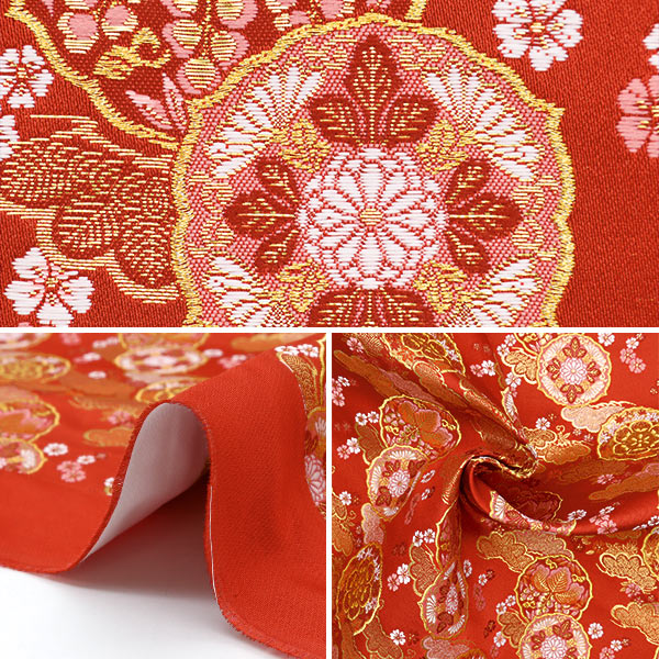 コスプレセール】【数量5から】 生地 『金襴 あすか胴入4号 赤