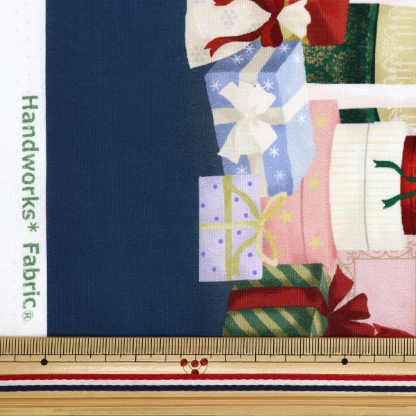 生地 『クリスマスツリー パネルカットクロス 約108cm×73cm ブルー C